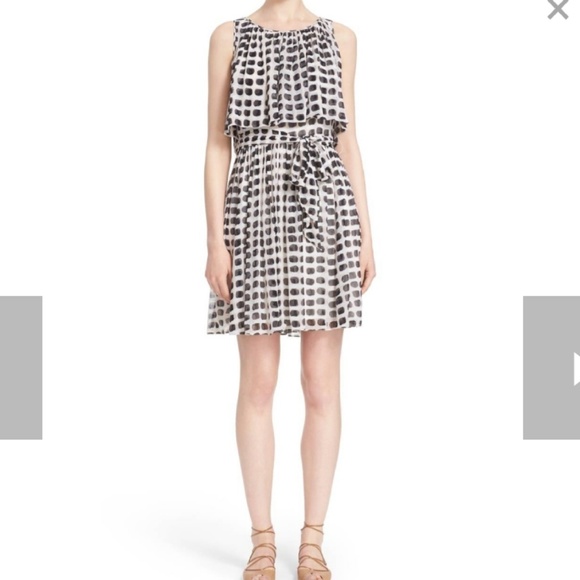 Kate Spade island stamp chiffon dress - Picture 2 of 8